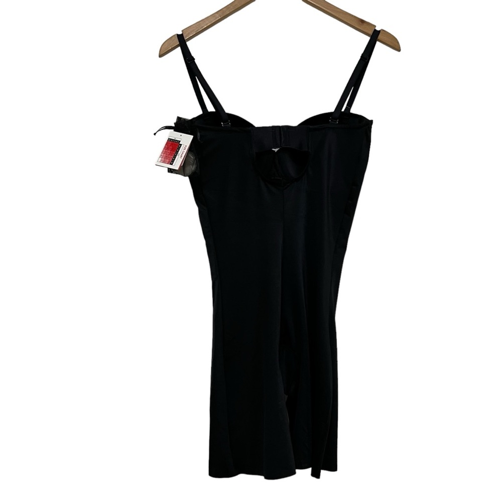 Spanx Suit Your Fancy Strapless Mid-Thigh Cupped Body Suit in Very Black Size XL - Picture 4 of 13